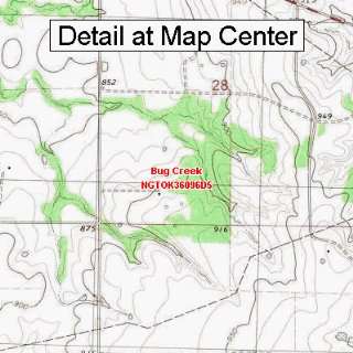  USGS Topographic Quadrangle Map   Bug Creek, Oklahoma 