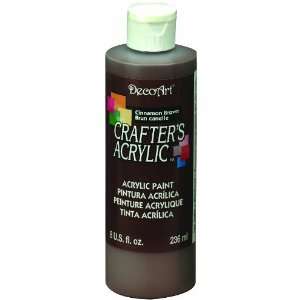  DceoArt, DCA12 9 Crafters Acrylic, 8 Ounce, Cinnamon Brown 