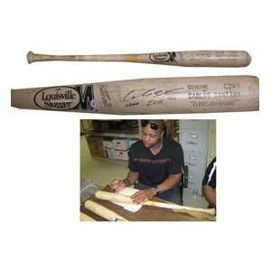  Carlos Santana Autographed Game Used Bat Sports 