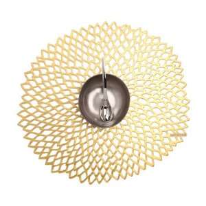  Chilewich Gold Pressed Dahlia Round Placemat