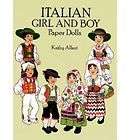 Italian Girl and Boy Paper Dolls in Full Color by Kathy Albert NEW