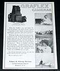 1915 old magazine print ad 3a graflex autographic camera makes speed 