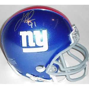 Justin Tuck New York Giants Autographed SB XLII Mini Helmet