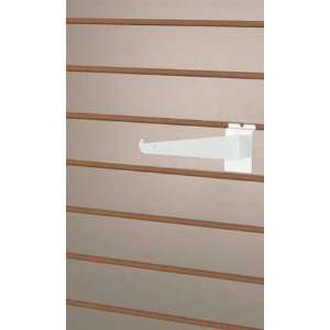  White Metal Slatwall Brackets For Display Shelves  8 