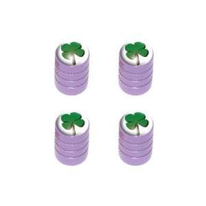  Four Leaf Clover   Tire Rim Valve Stem Caps   Purple 