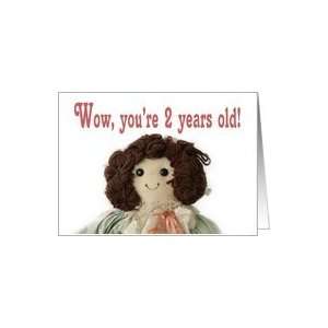  Rag Doll, Happy Birthday 2 years Old Card Toys & Games