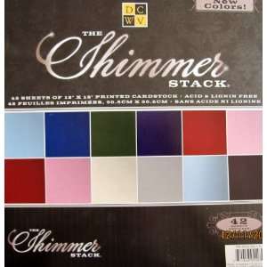  DCWV The SHIMMER STACK 42 Sheets SHIMMERY CARD STOCK 12 x 