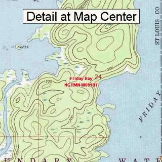  USGS Topographic Quadrangle Map   Friday Bay, Minnesota 
