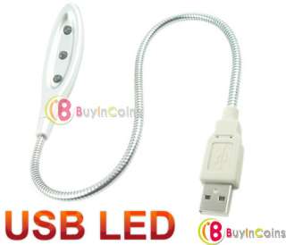 USB 3 LED flexibly Metal Material lamp light for laptop  