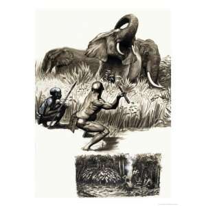 Ancient Peoples of the World Tiny Trappers of the Jungle Art Giclee 