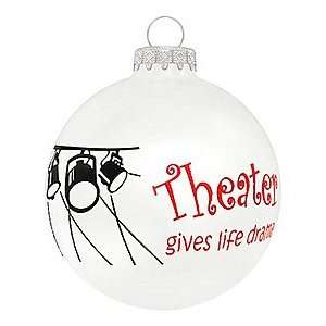  Theater Gives Life Drama Glass Ornament