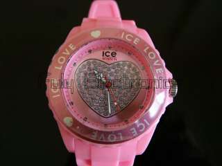   top brand 13 colors ice LOVE HEART watch fashion jelly watch  