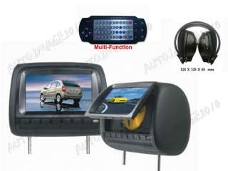 Pair 9 Car Headrest Digital LCD Monitor DVD Player  
