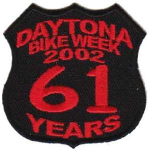  DAYTONA Rally 2002 61 Years BIKE WEEK Biker Vest Patch 
