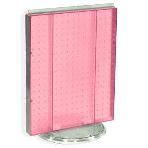  Pegboard Counter Display, Pink Translucent Pegboard