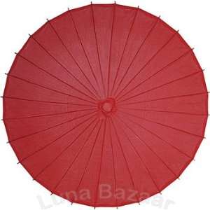 Red 32 Inch Paper Parasol 