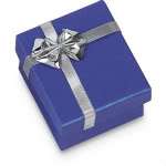 blue and silver gift box