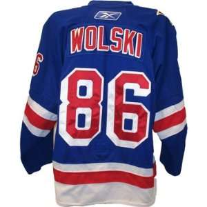  Wojtek Wolski Jersey   NY Rangers Game Worn #86 Blue Jersey 