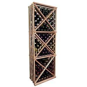 Designer Wine Rack Kit   Open Diamond Cube  Redwood Natural  