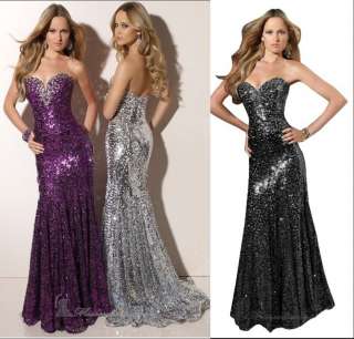 New Sparkle Sequin Wedding Evening Formal Clubwear Prom Shiny dress 3 