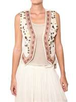 rosina leather and glo mesh vest reinforced metal eyelets with satin 