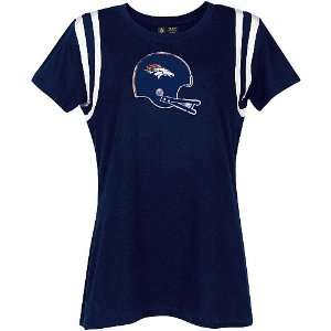  NFL Denver Broncos Womens Plus Size Her Helmet T Shirt XX 