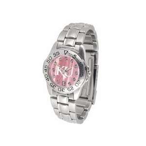  Kansas Jayhawks Ladies Sport Watch with Steel Band and 