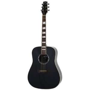   Daniels AG1BK   Black 6 String Acoustic Guitar Musical Instruments