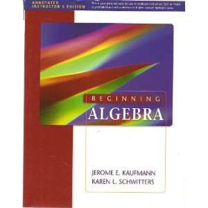 Beginning Algebra (Annotated Instructors Edition) 9780495388296 