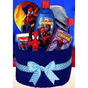  Spiderman Towel Cake