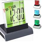 Color Change LED Digital Thermometer MINI Alarm Clock LCD Calendar 