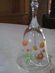Avon Crystal Birthstone Bell Amber Stone, Flowers  