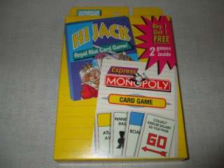 Monopoly Express Card Game & Hi Jack Royal Riot NEW 073000401924 