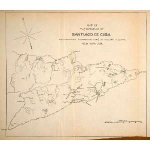   Map Province Santiago De Island   Original Lithograph