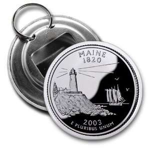 Creative Clam Maine State Quarter Mint Image 2.25 Inch Button Style 