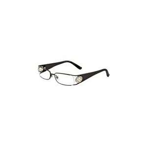   65Z Shiny Black semi rimless metal eyeglasses