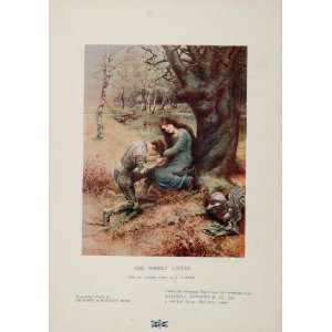  1904 Print Forest Lovers Knight Suit Armor Lady Clarke 