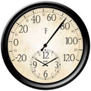 Springfield 91575 In Outdoor Patio Thermometer Clock 71589039675 