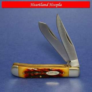 CRKT Pocket Classic Trapper Knife Amber Bone Handles  