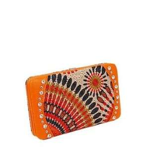  Orange Fashion Frame Wallet with Rhinestone Everything 