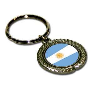  Argentina Flag Pewter Key Chain