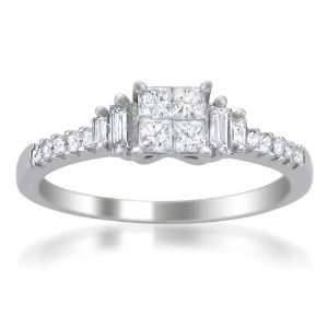   cut & Baguette Composite Diamond Ring (5/8 cttw, H I, I1 I2) Jewelry