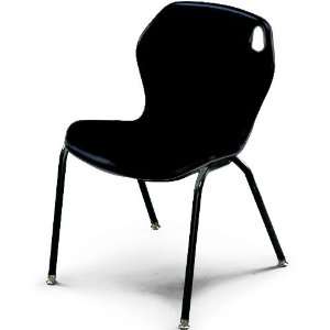   Chair with Powder Coat Frame   Black Chair/Black