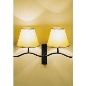  Ona Double Wall Sconce Finish Graphite Brown Iron, Shade 