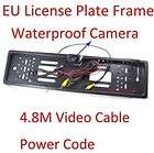 europe license plate frame for car w security camera returns