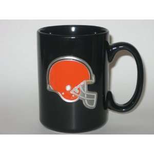  CLEVELAND BROWNS 15 oz. Ceramic COFFEE MUG with Pewter 