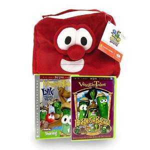  Veggie Tales 2 DVD Bible Collection + FREE Red Plush Tote 