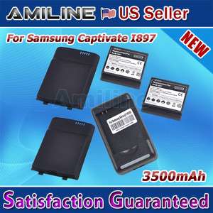 2x 3.7V DC 3500mAh Extended Battery + Back Cover Case for Samsung 