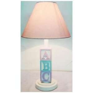  ABC with Pink Shade Table Lamp