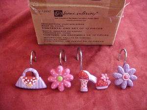 Home Interiors Curtain Rings Hooks Shoes Purse Flowers  